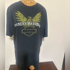 Harley-Davidson Black T-Shirt with Gold Logo